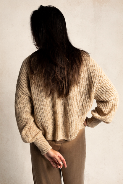 Rose cardigan sand