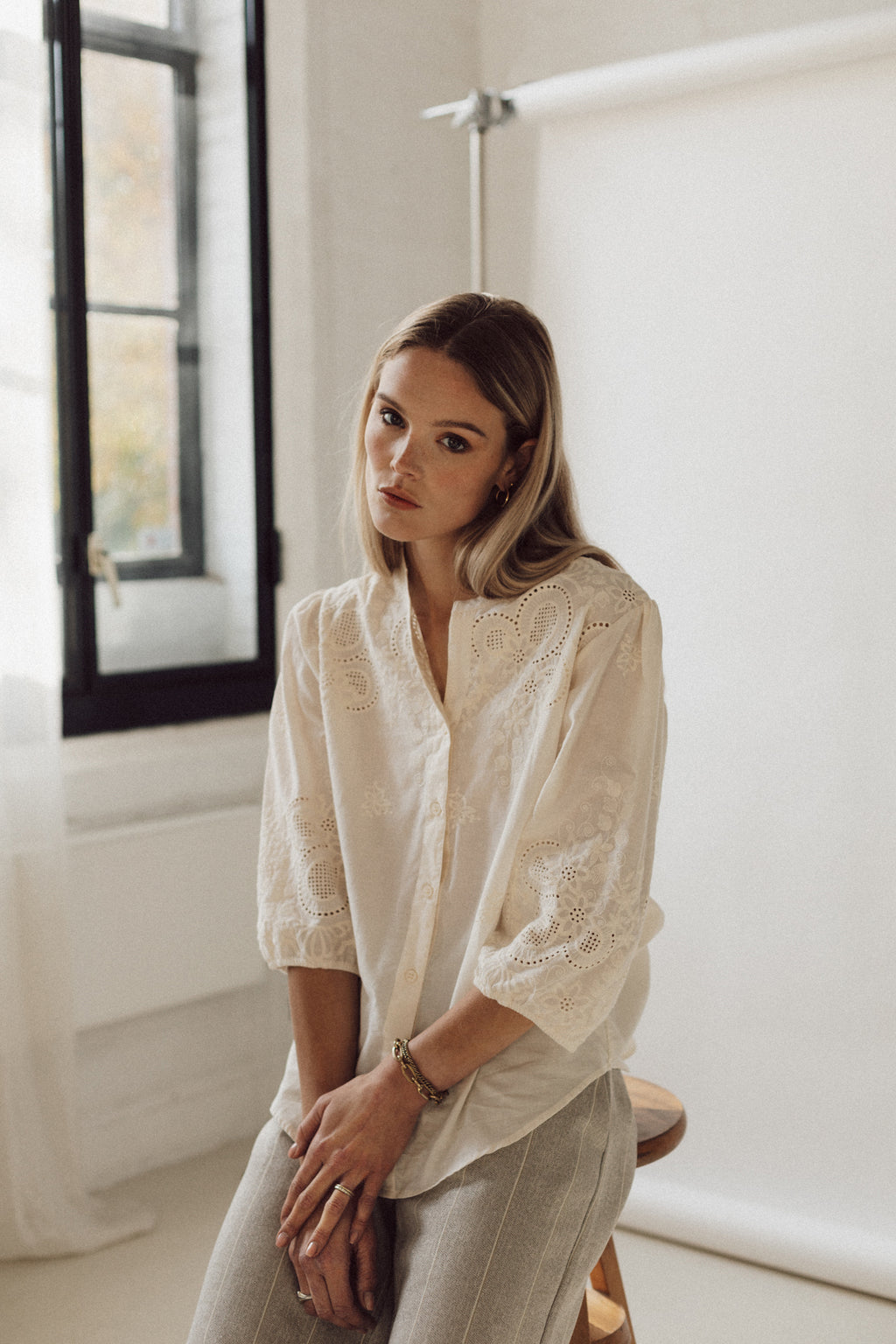 Ayden blouse cotton embroidery