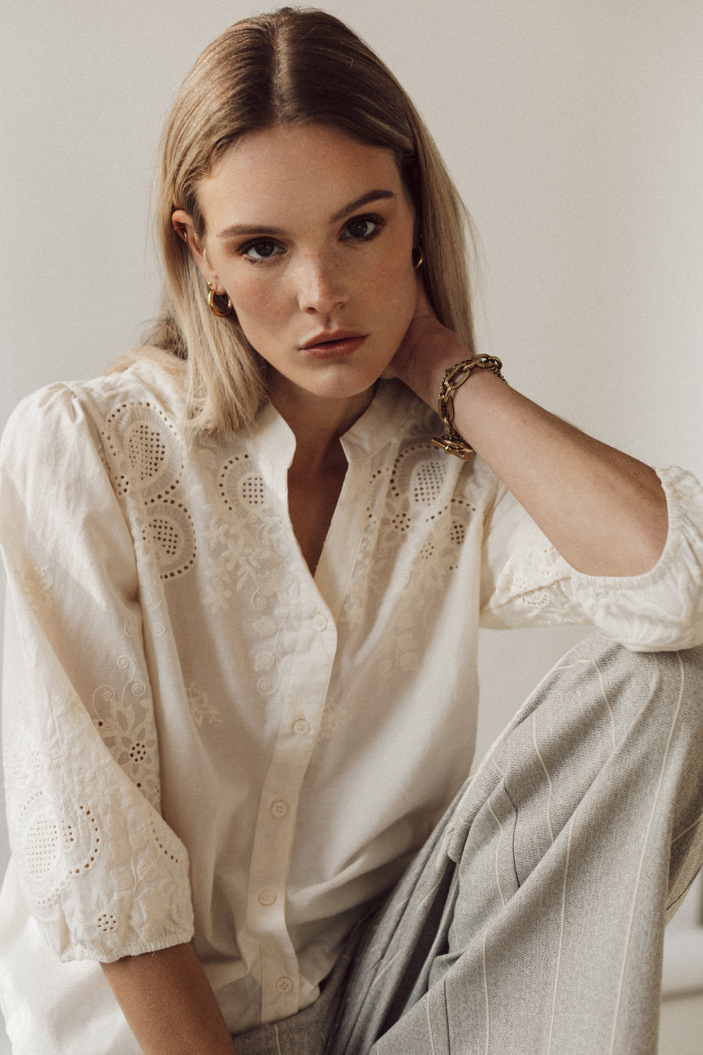 Ayden blouse cotton embroidery