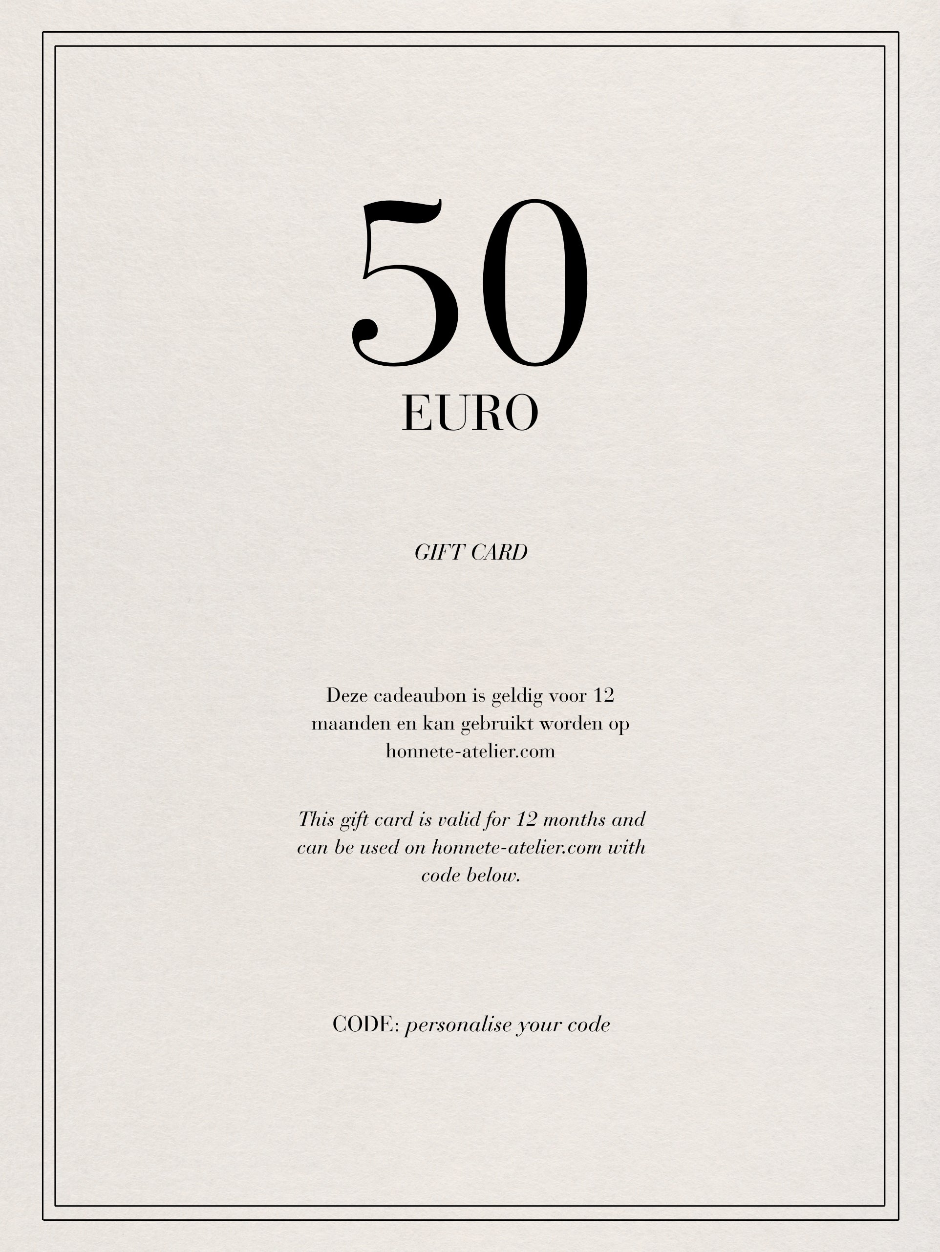 Digitale Cadeaubon