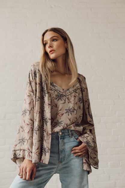 Carter top singlet viscose handmade print