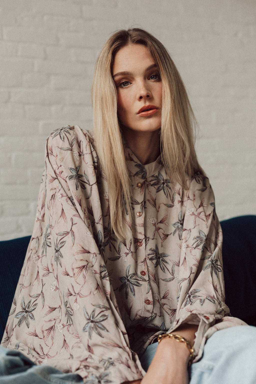 Ruby blouse viscose handmade print