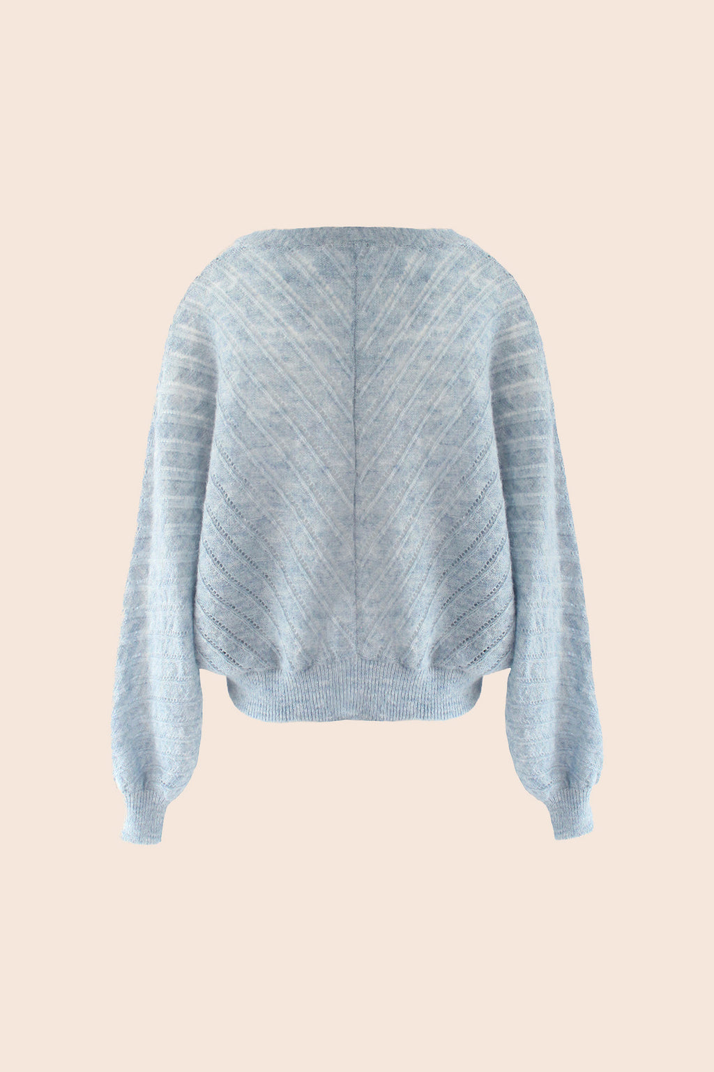 Himmelblaue Strickjacke
