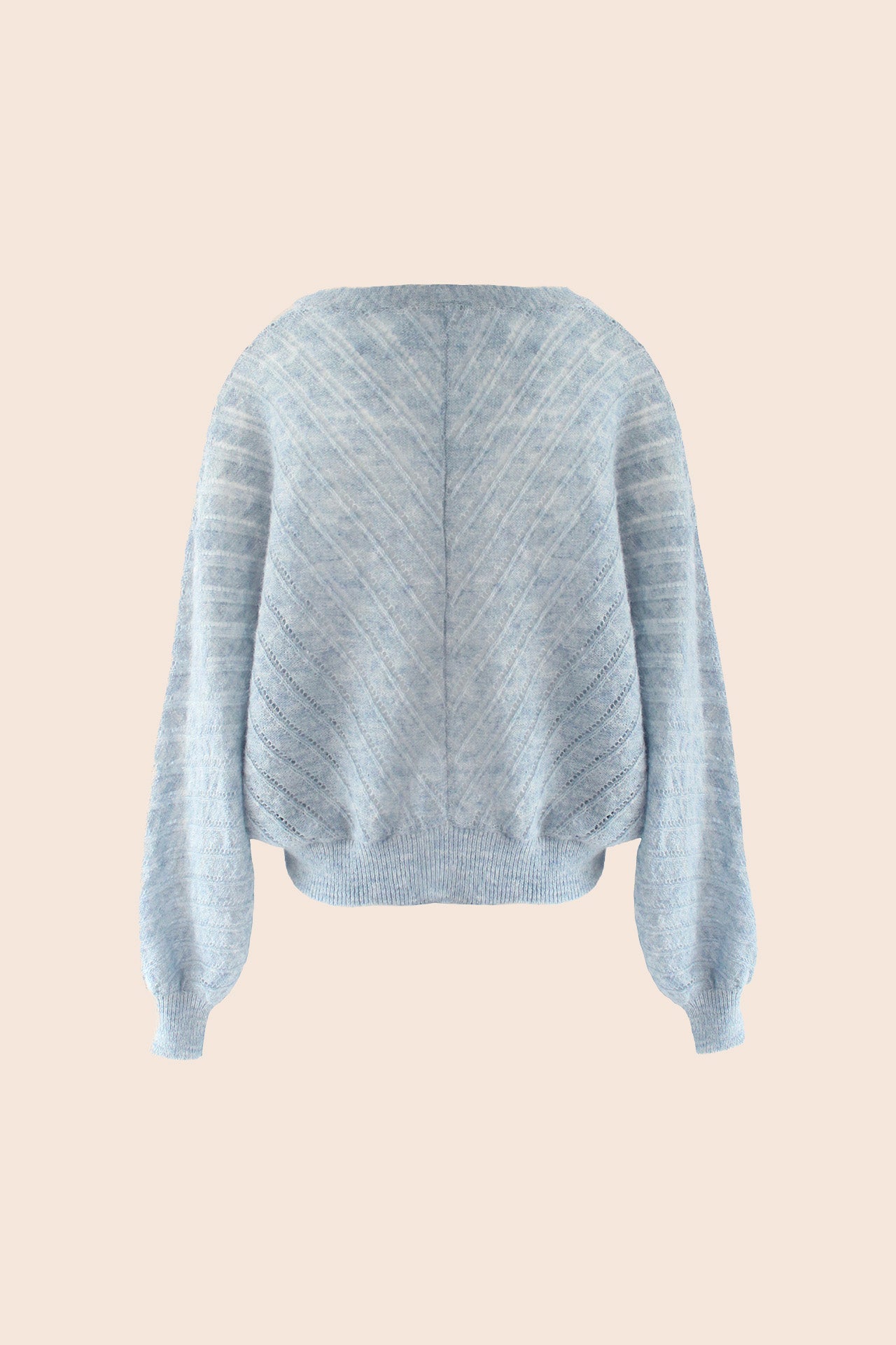 Himmelblaue Strickjacke